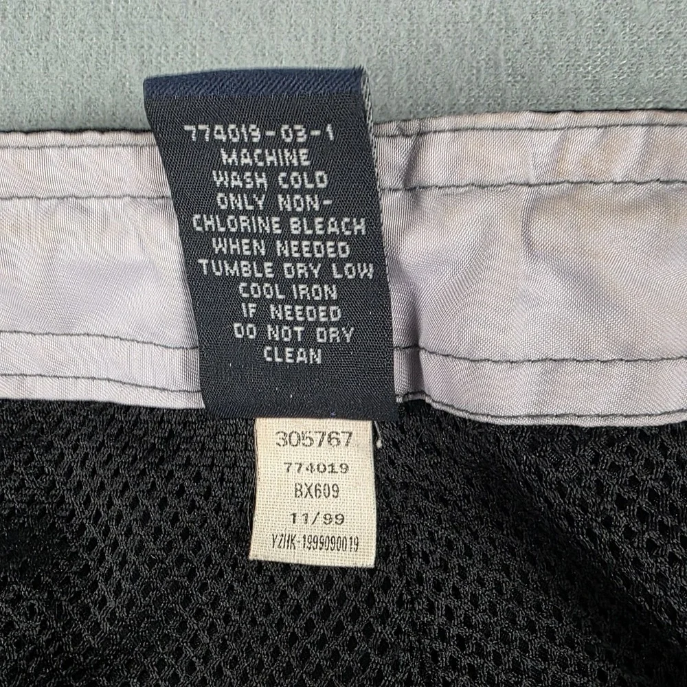 VINTAGE‎ Gap Pants Womens Large Black Pink Baggy Paratrooper Wide Leg Floral 90s - Picture 15 of 16